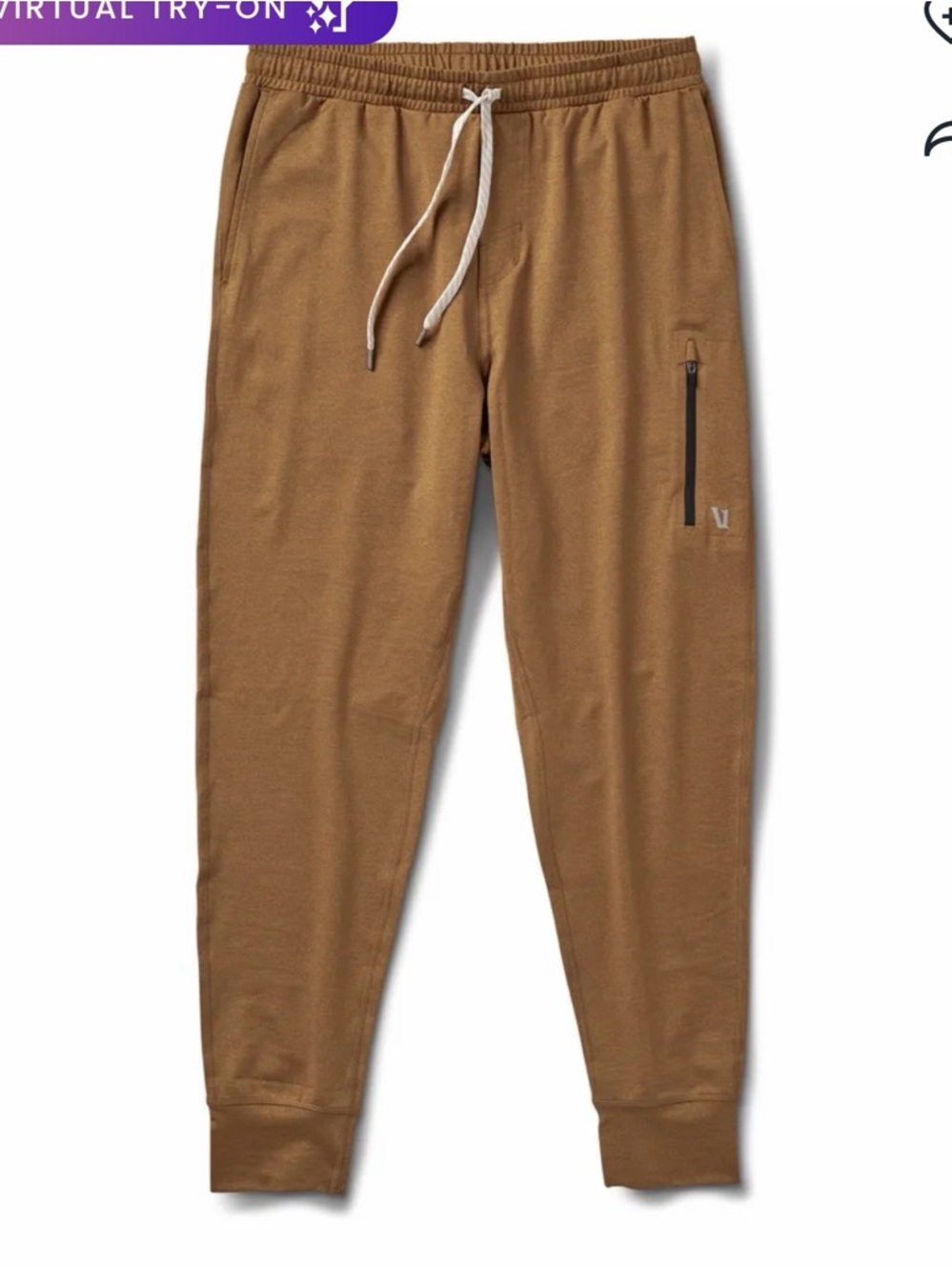 VUORI Sunday Performance Jogger Tobacco Heather EUC size XL
